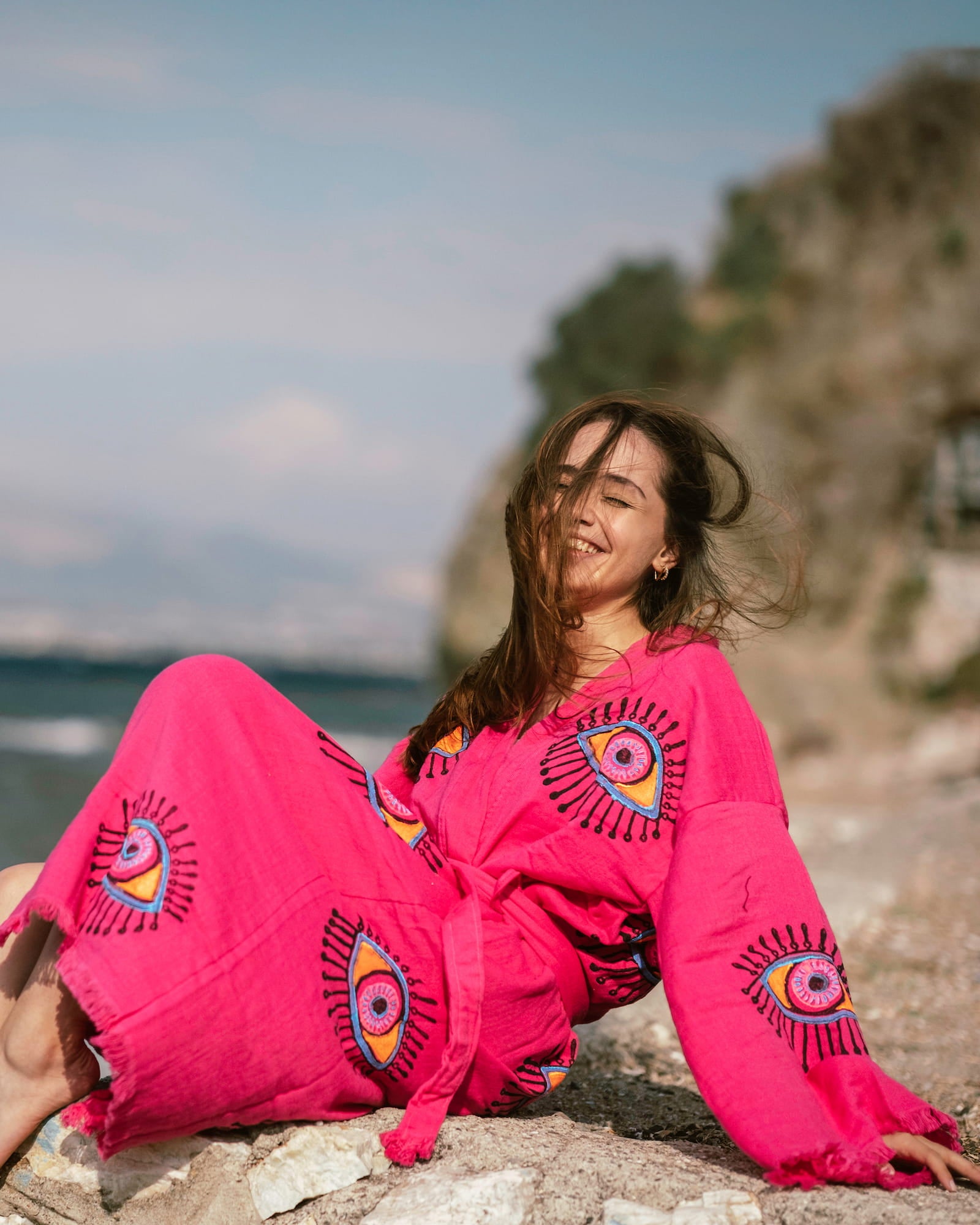 Pink Evil Eye Robe