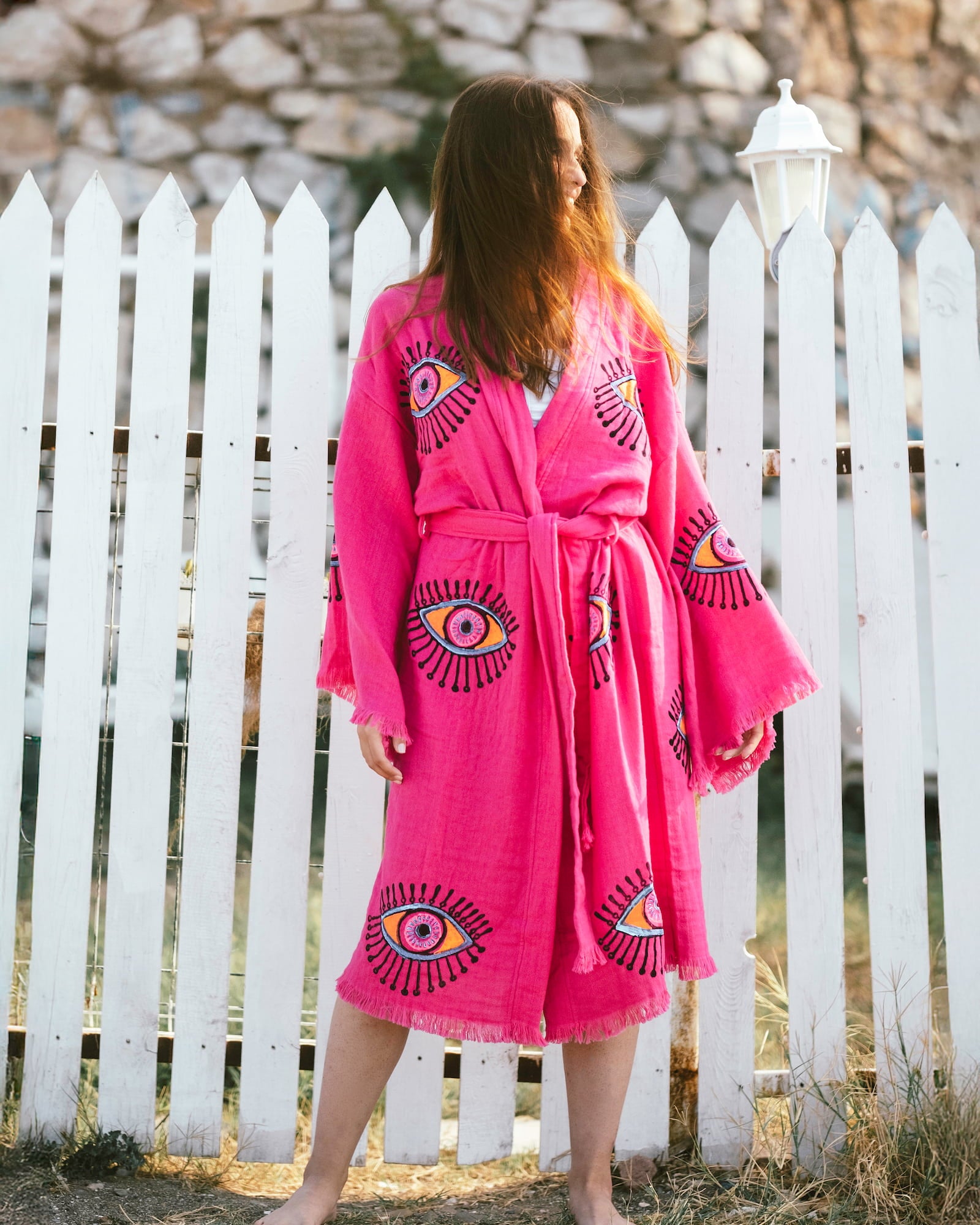 Pink Evil Eye Robe