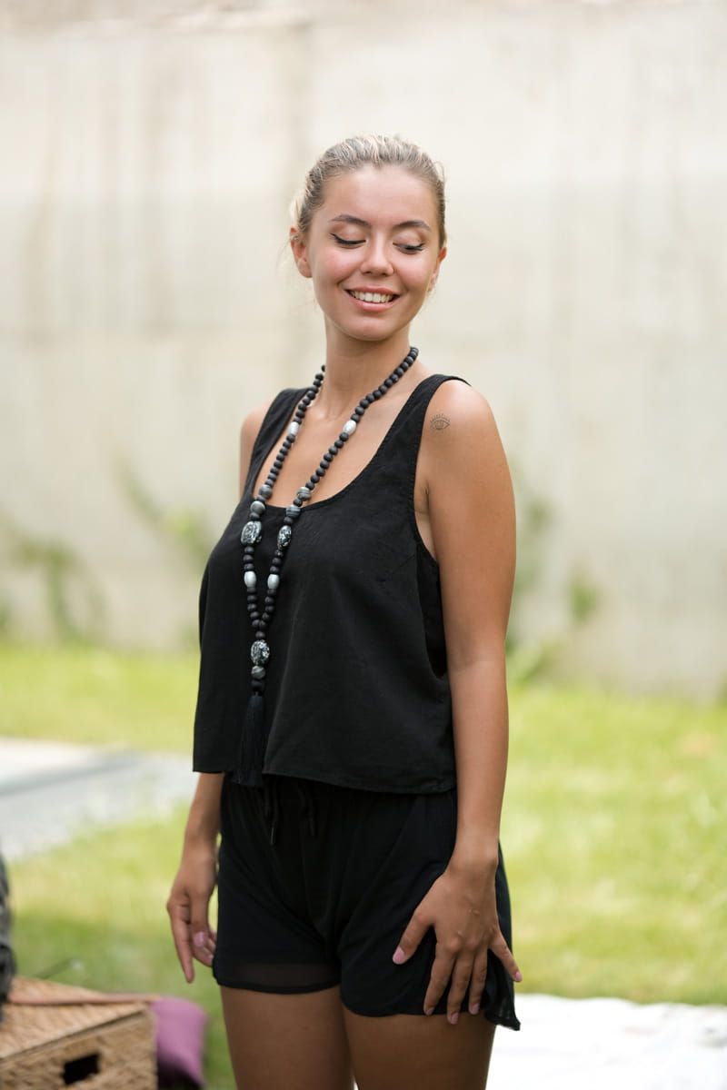 Black Criss Cross Top