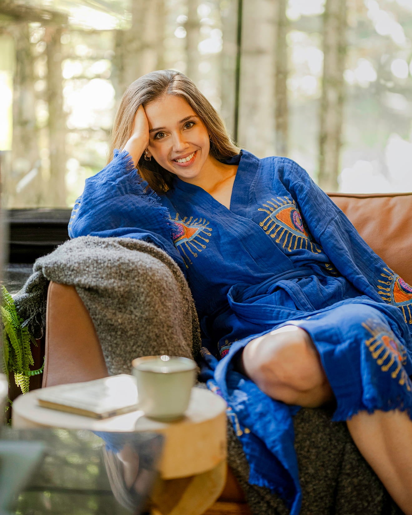 Evil Eye Blue Kimono