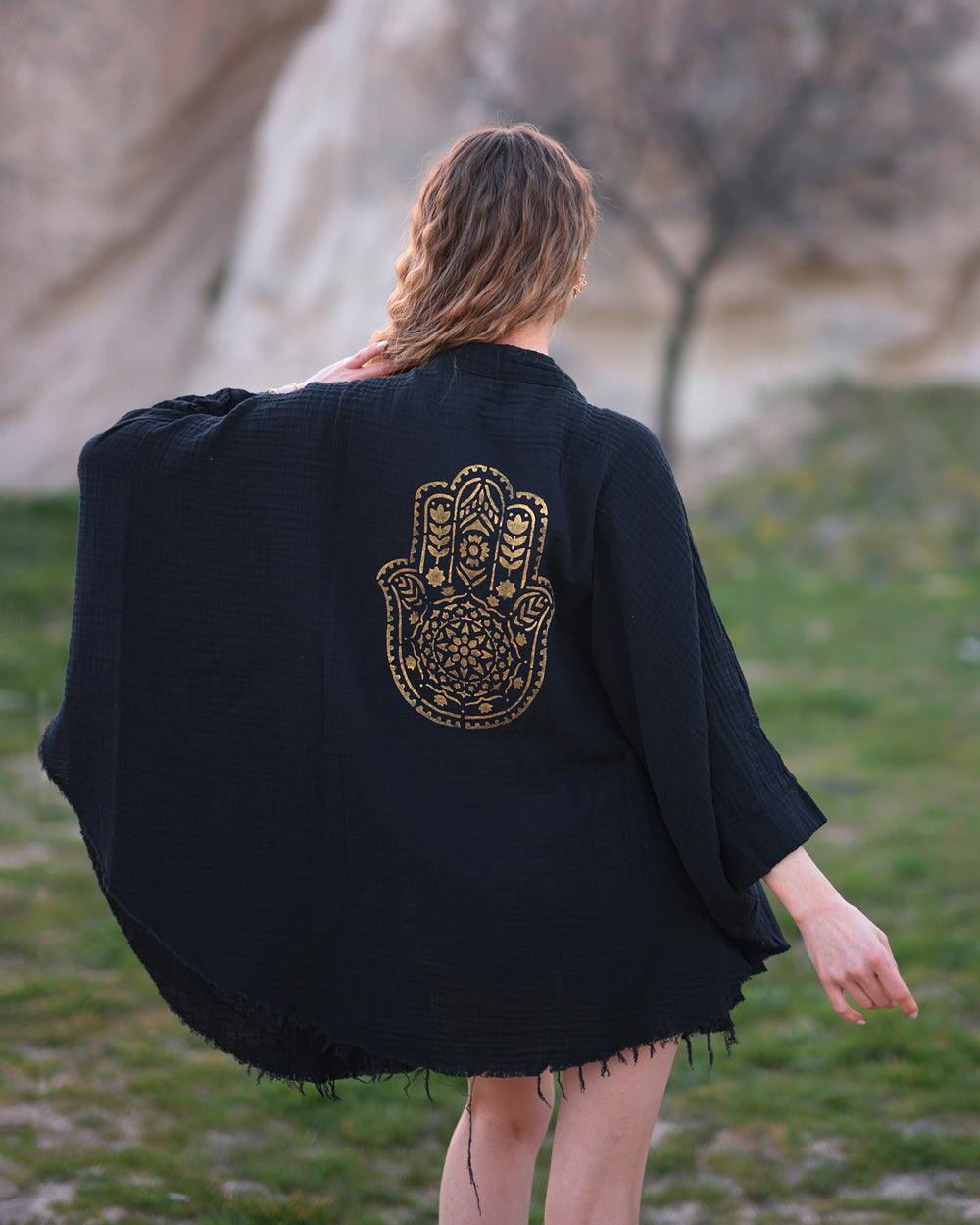 Hamsa Evil Eye Gauze Robe