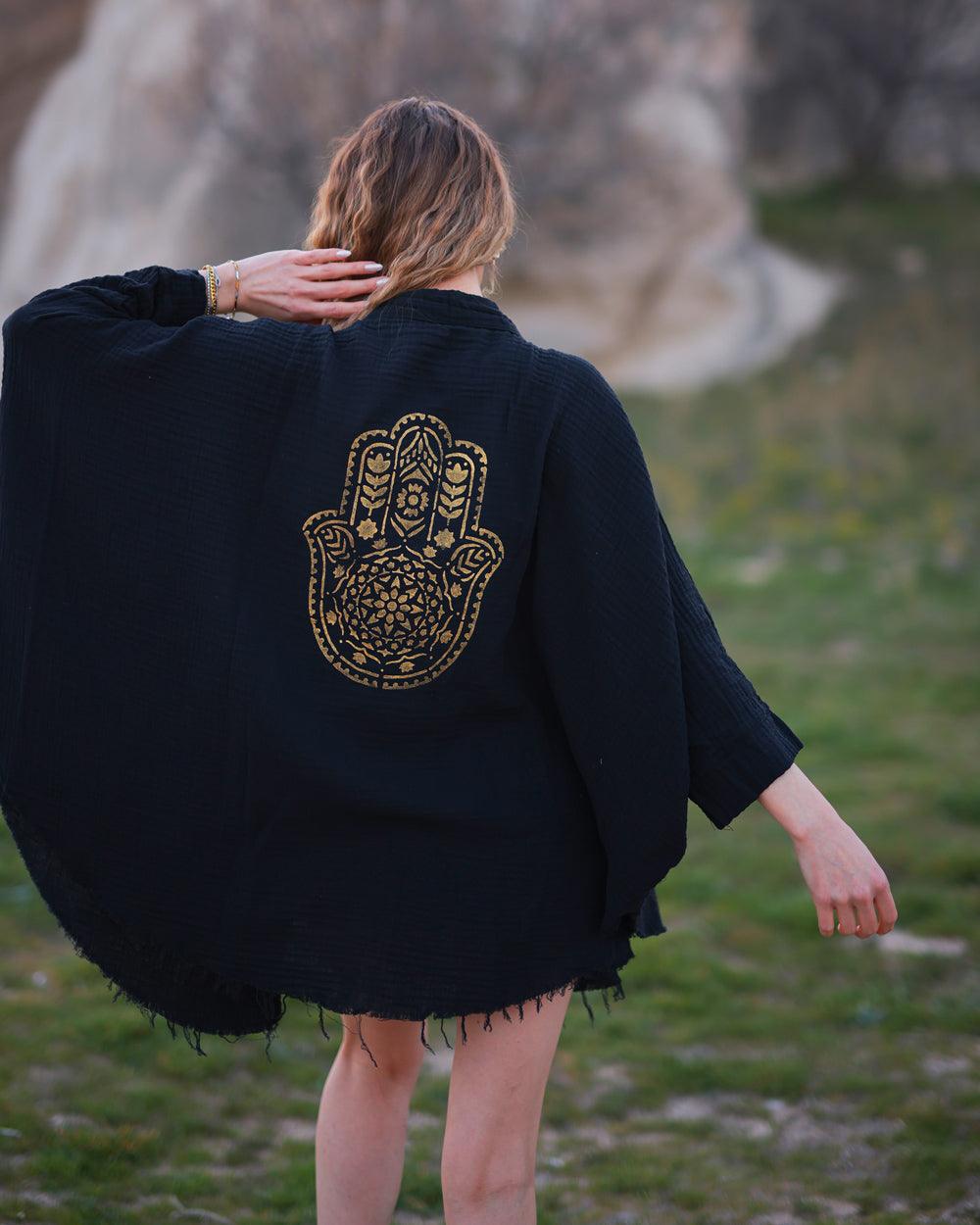 Hamsa Evil Eye Gauze Robe
