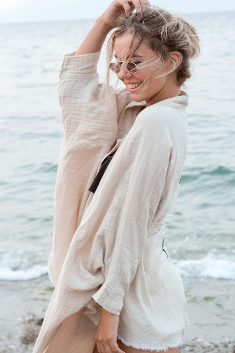 Moon Gauze Cardigan Beach Dress
