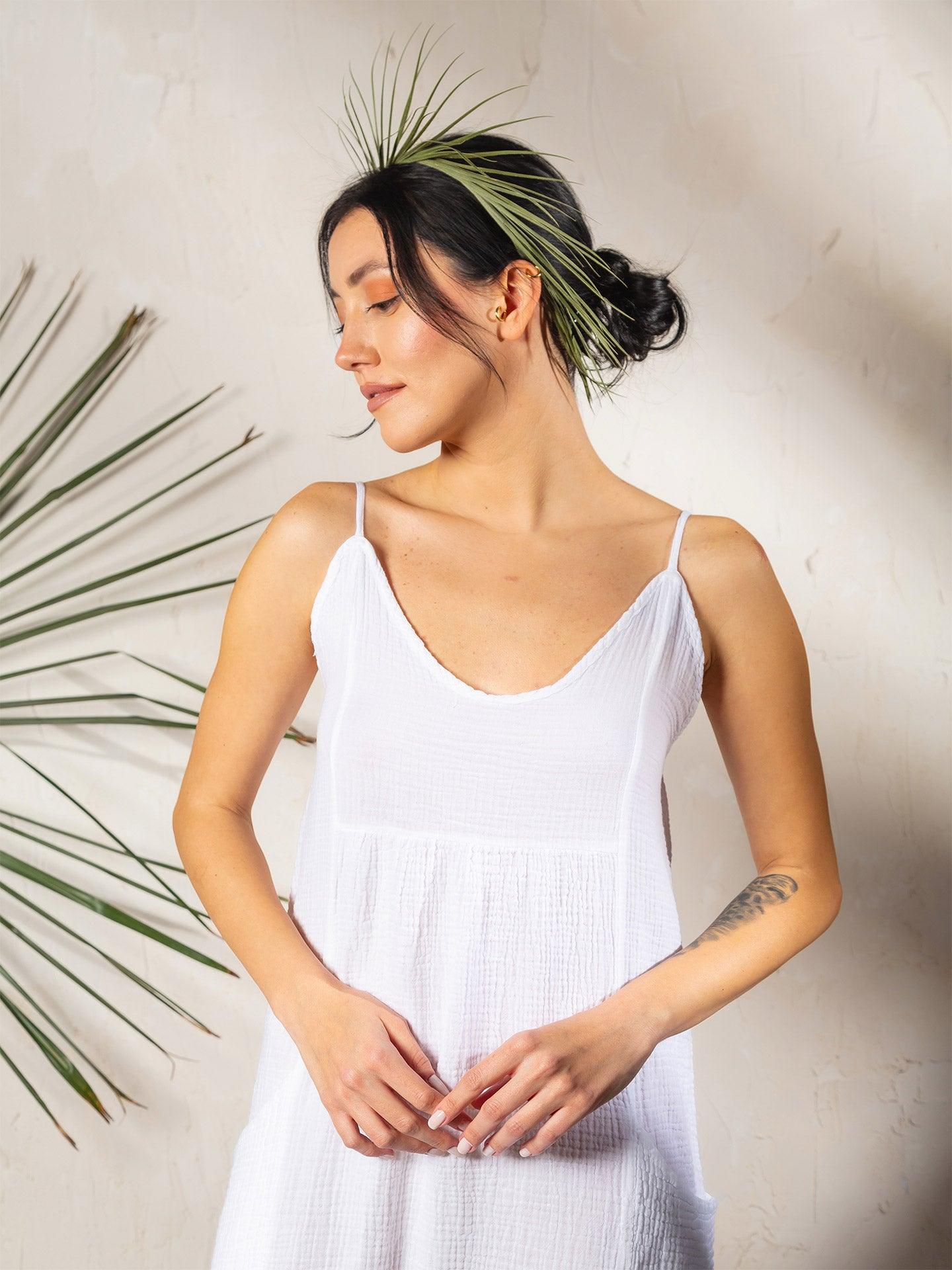 White Spaghetti Strap Dress