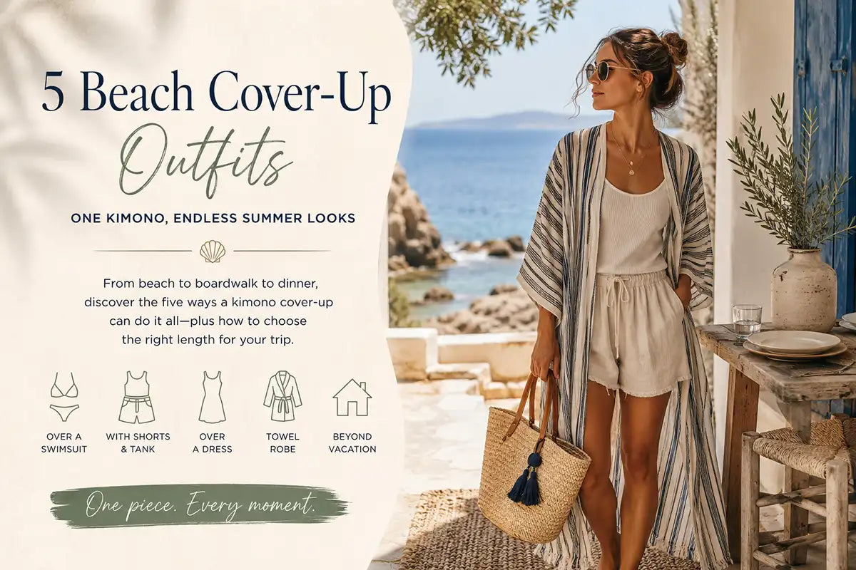 Beach Cover-Up Outfits: How to Style a Kimono Beyond the Pool