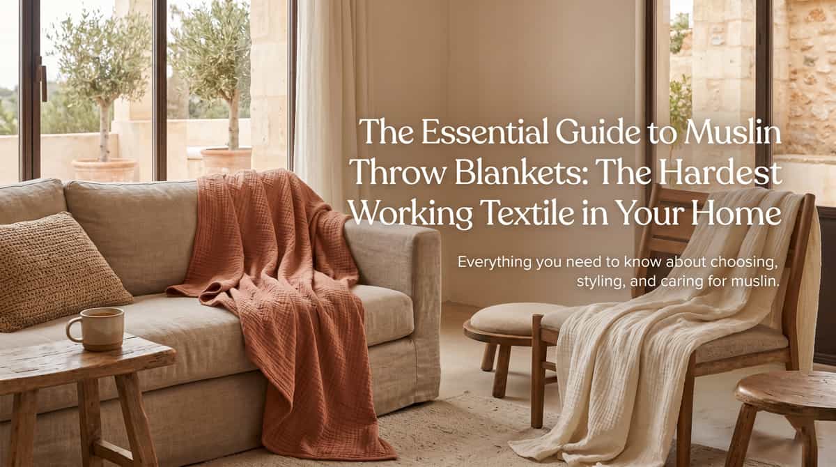 Muslin Throw Blankets: Sizing, Seasons & How to Style for Every Room