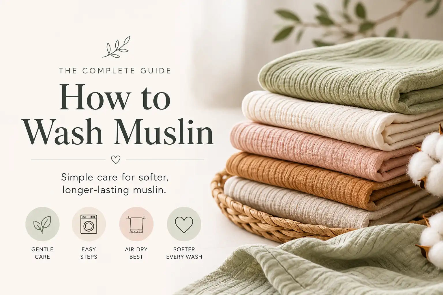 How to Wash & Care for Muslin Fabric (So It Stays Soft for Years)